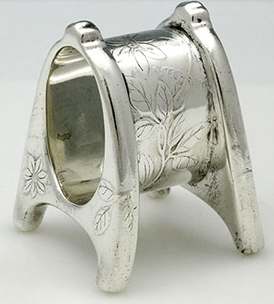 Tiffany antique sterling wishbone shaped napkin ring circa 1880